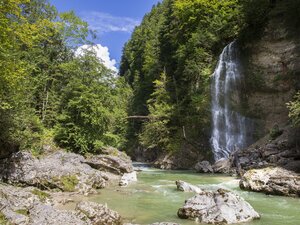 Wasserfall Tiefenbachklamm umgeben von schöner Natur  in Brandenberg  | © Alpbachtal Tourismus | Matthias Sedlak